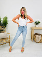 One Step Ahead Tummy Control Cropped Step Hem Jeans