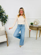 Judy Blue Stitched In Time Retro Wide Leg Jeans