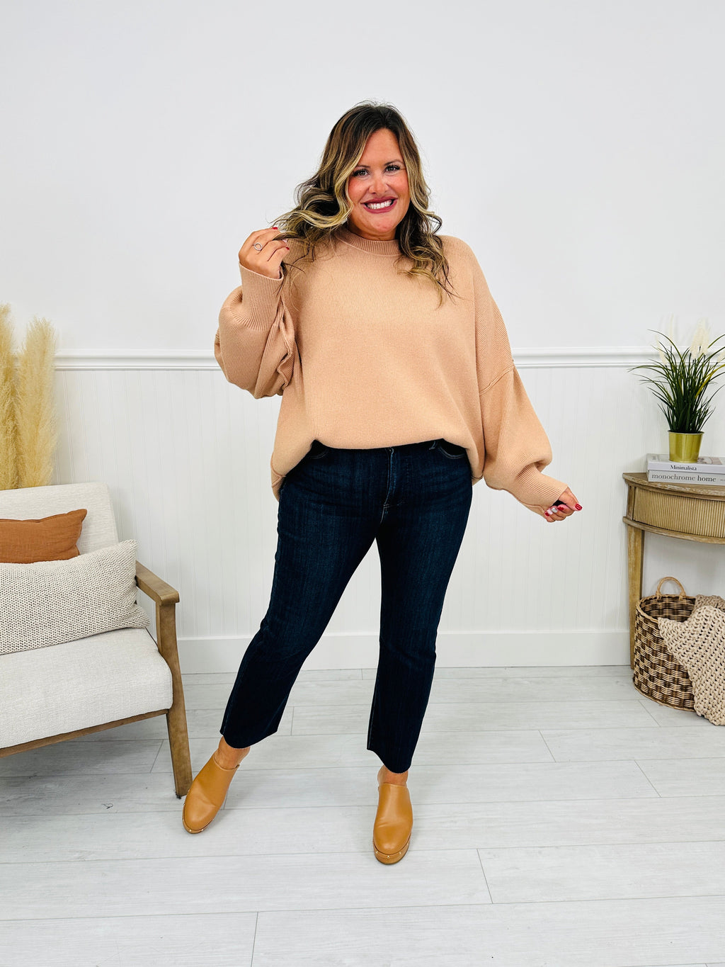 Feeling Fall Cropped Straight Tummy Control Jeans