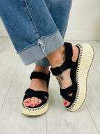 The Woven Way Wedges In Black
