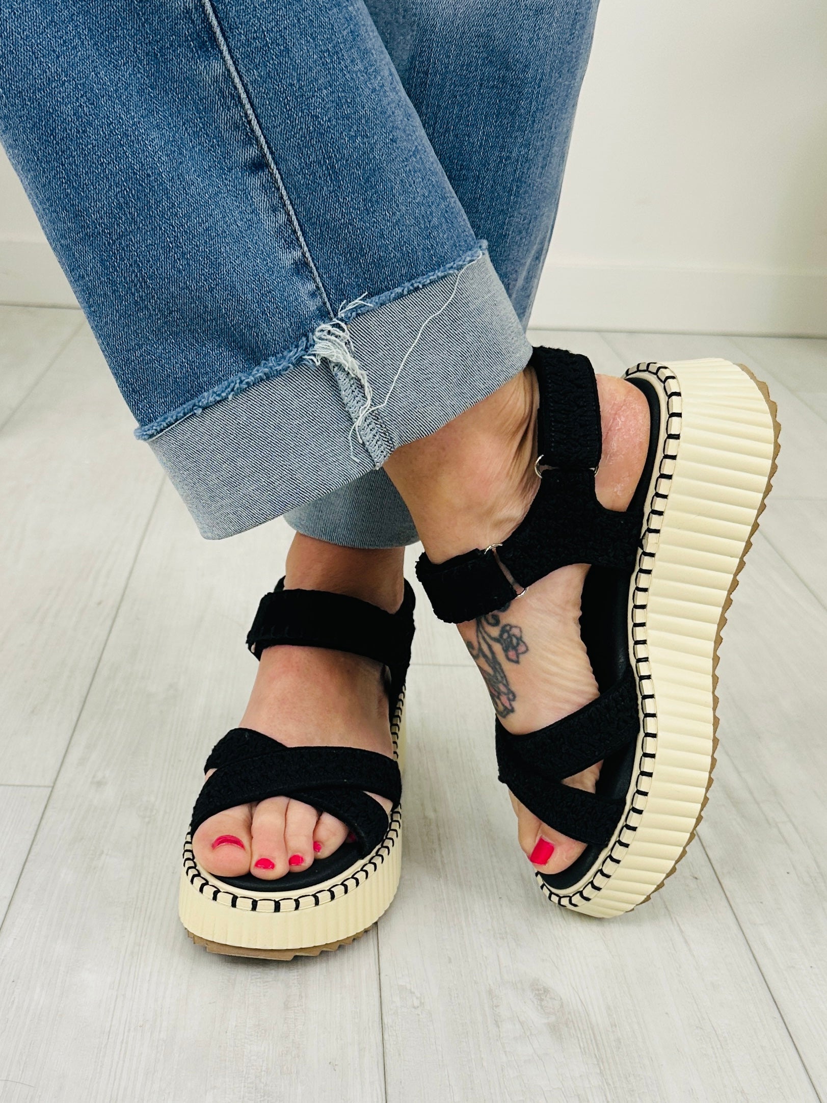 The Woven Way Wedges In Black