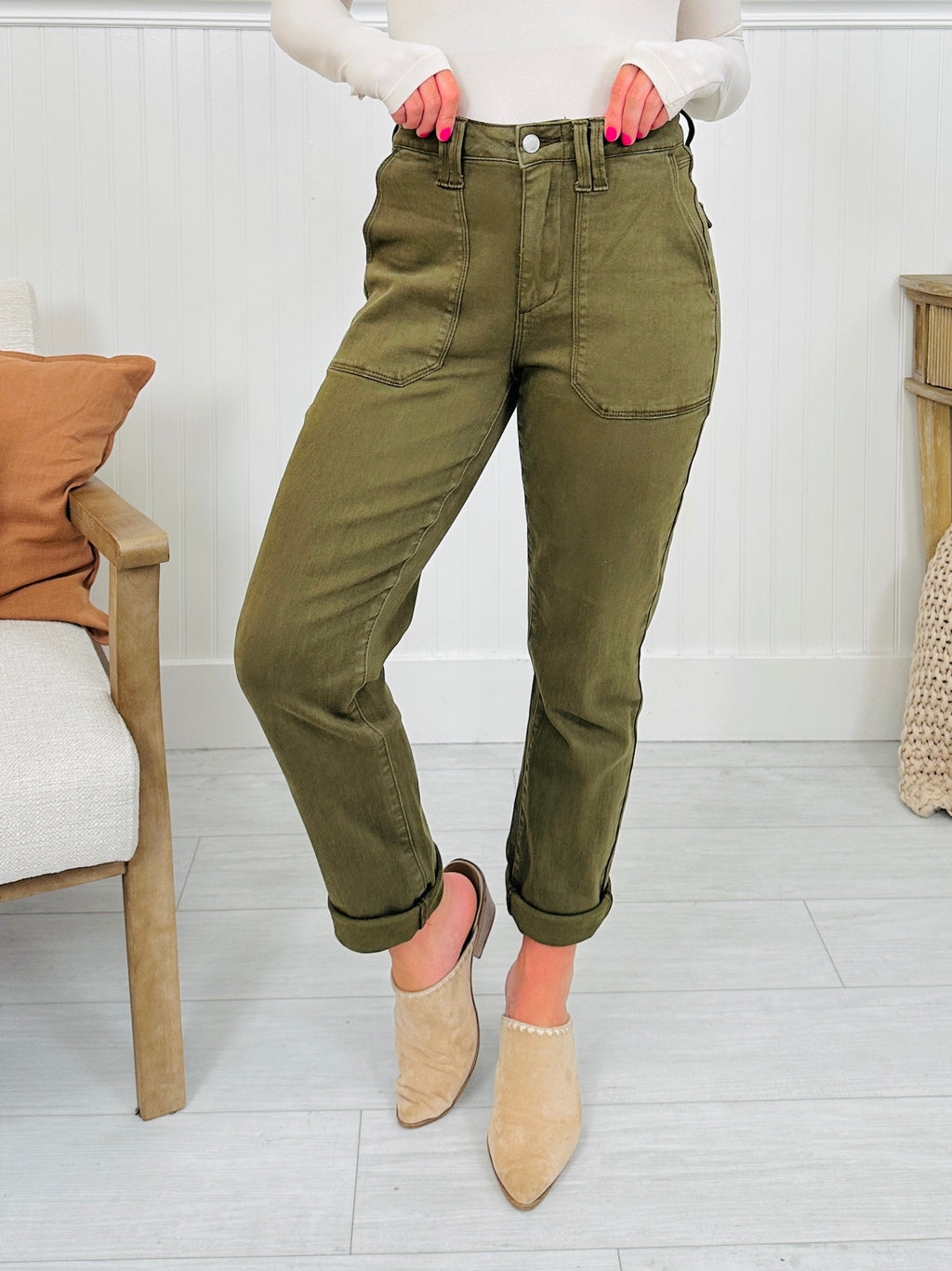 Judy Blue Olive You Weekender Jeans