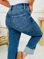 Change Your Tune Tummy Control Cropped Slim Wide Leg Jeans