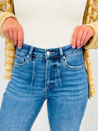 At The Front Wide Leg Tummy Control Jeans