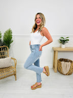 One Step Ahead Tummy Control Cropped Step Hem Jeans
