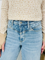 Judy Blue Stitched In Time Retro Wide Leg Jeans