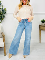 Judy Blue Stitched In Time Retro Wide Leg Jeans