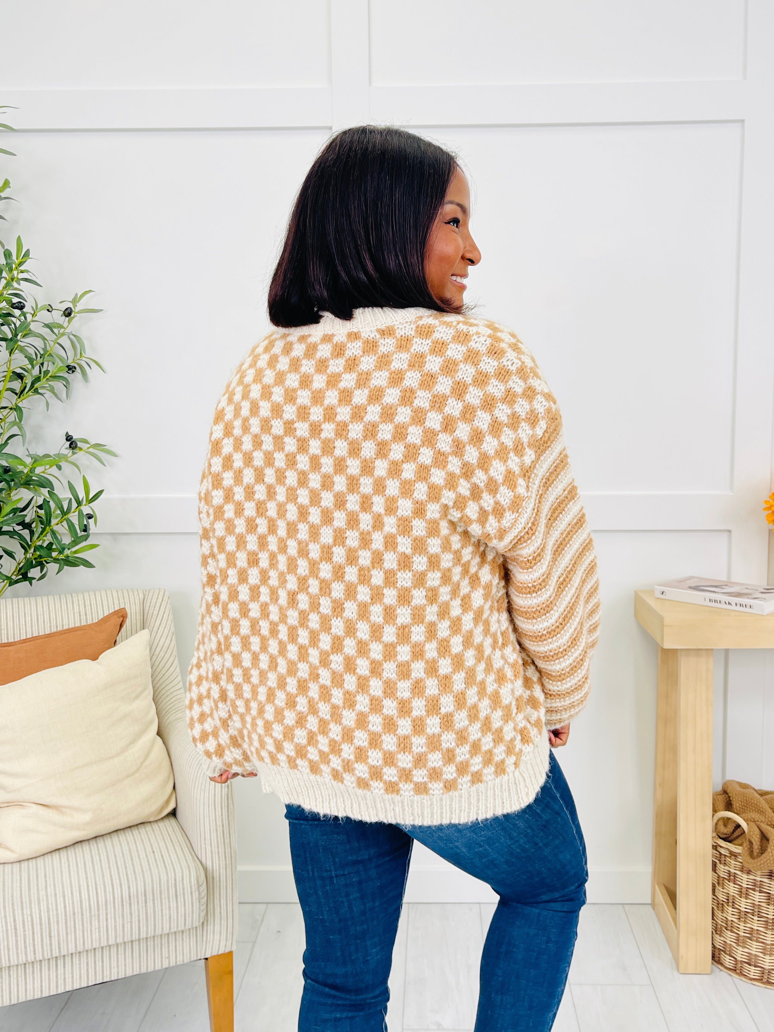 The Beat Goes On Sweater in Taupe/Oatmeal