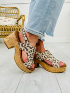 Sunkissed Stride Wedges In Tan Sparkle Leopard