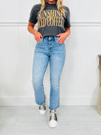 Kick Back And Relax Kick Flare Cropped Jeans