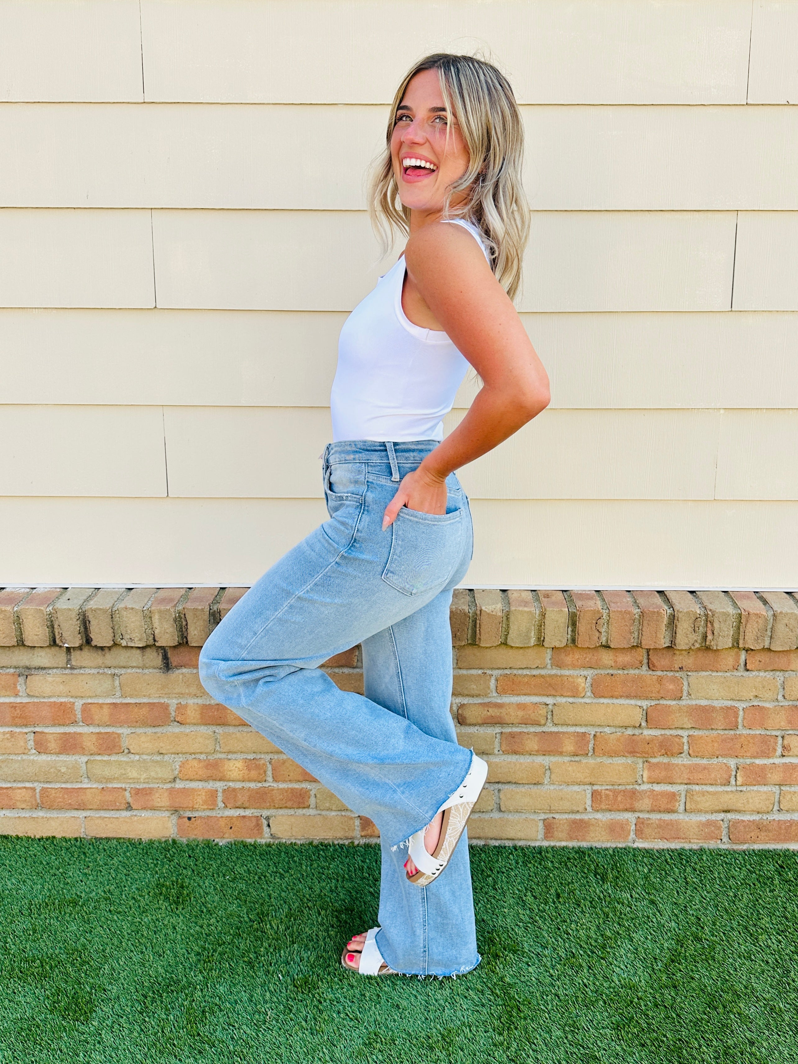 Wear Everywhere Wide Leg Tummy Control Jeans