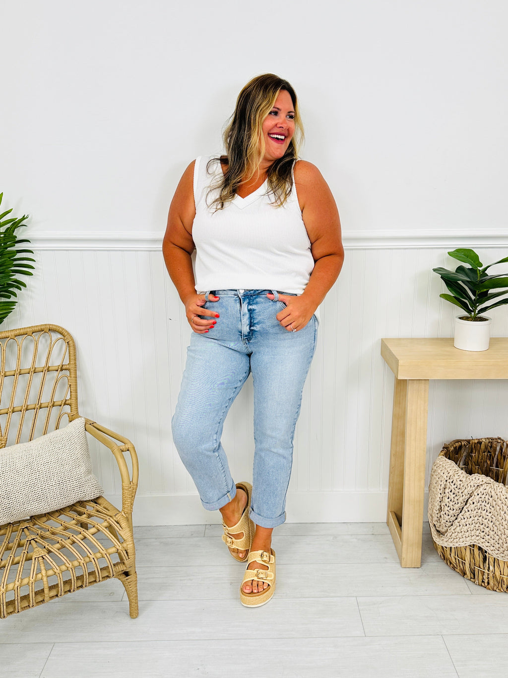 Mom Life MOCO Exclusive Design Mom Jeans With Tummy Control