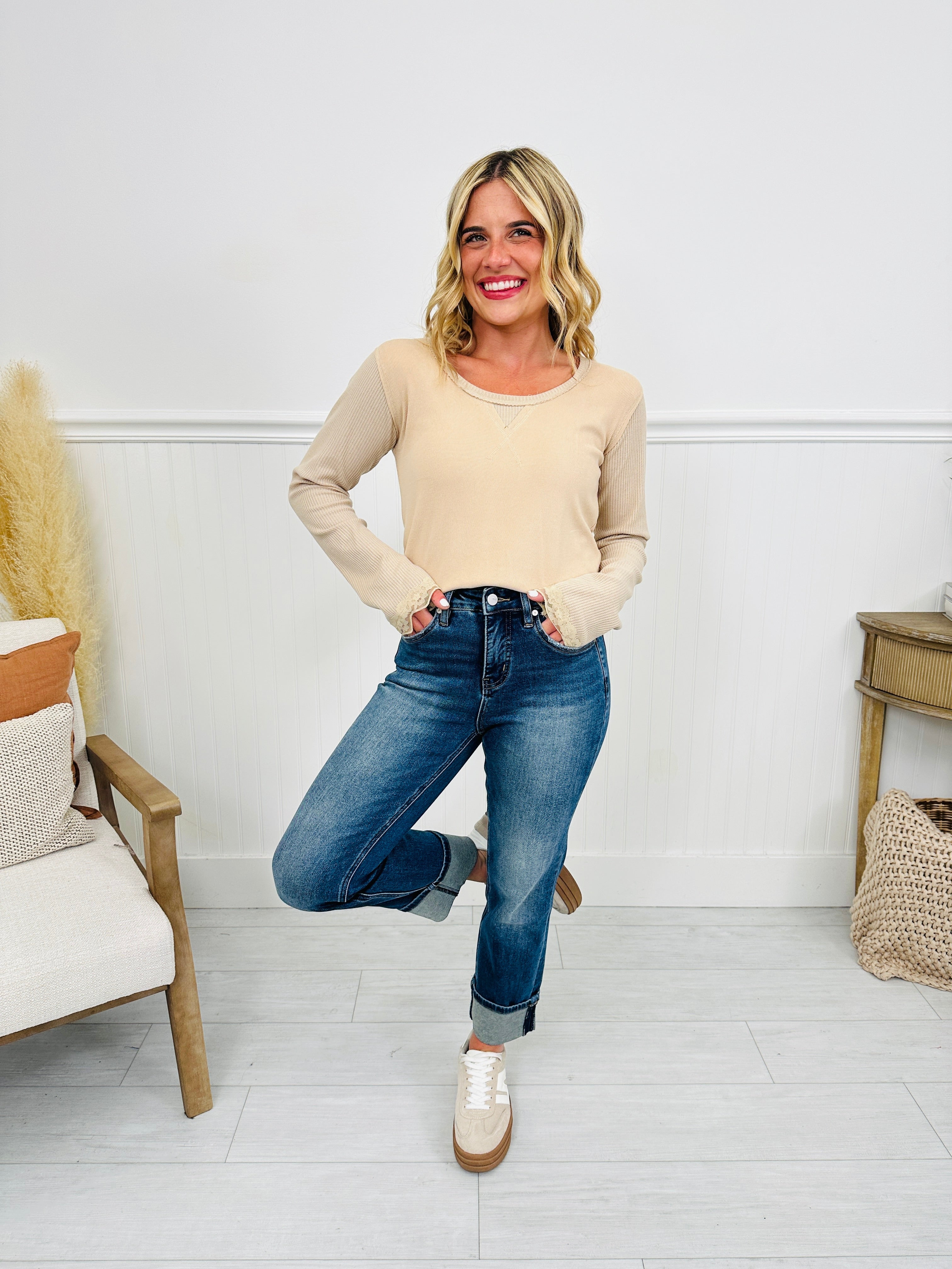 Can't Cuff This Tummy Control Slim Straight Jeans