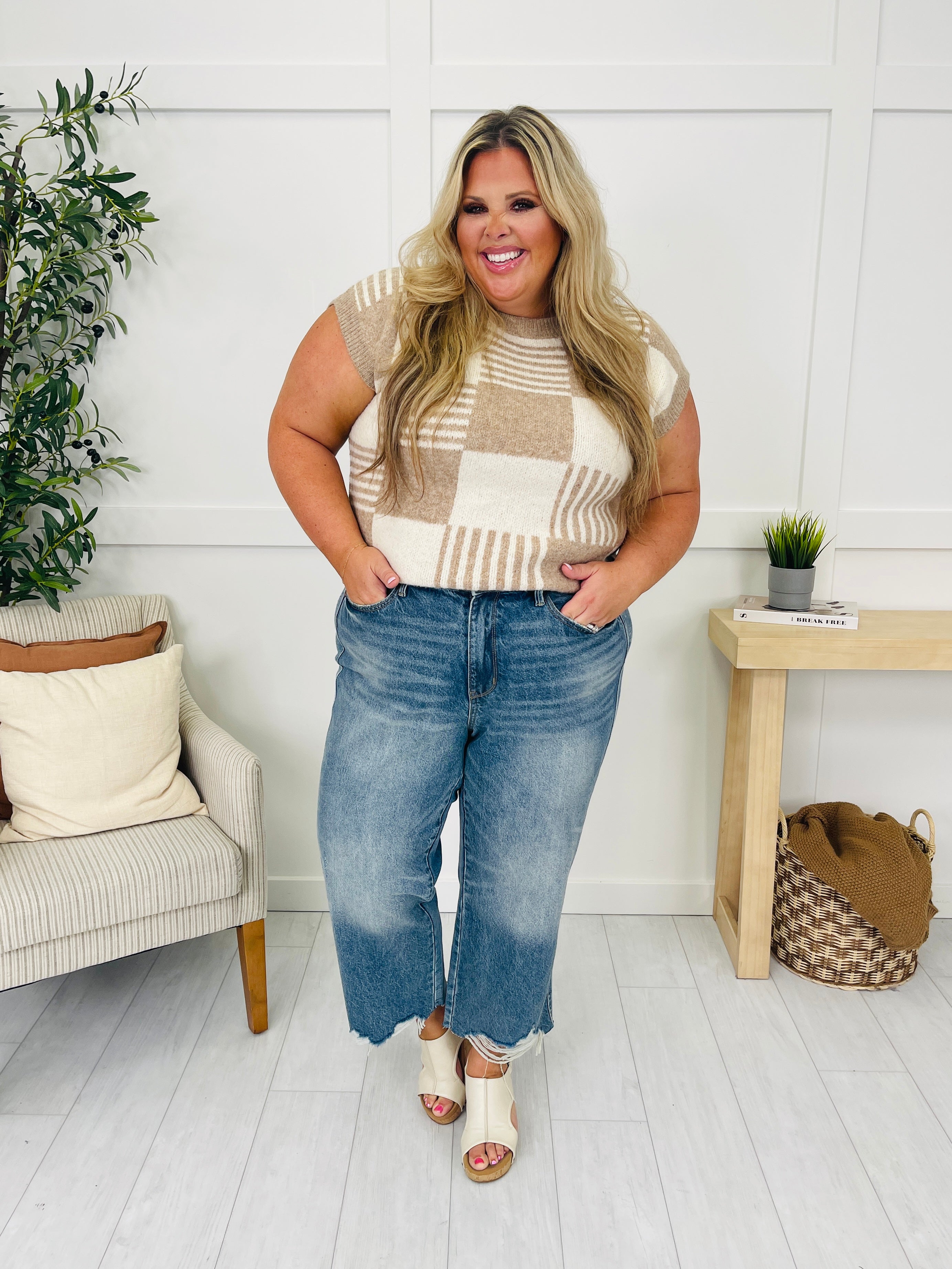 Judy Blue Mystical Magical Rigid Magic Cropped Wide Leg Jeans