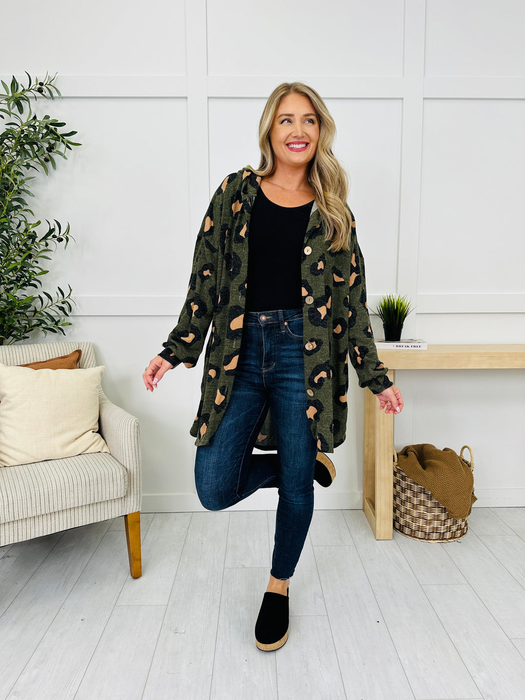 Wild At Dusk Cardigan in Olive