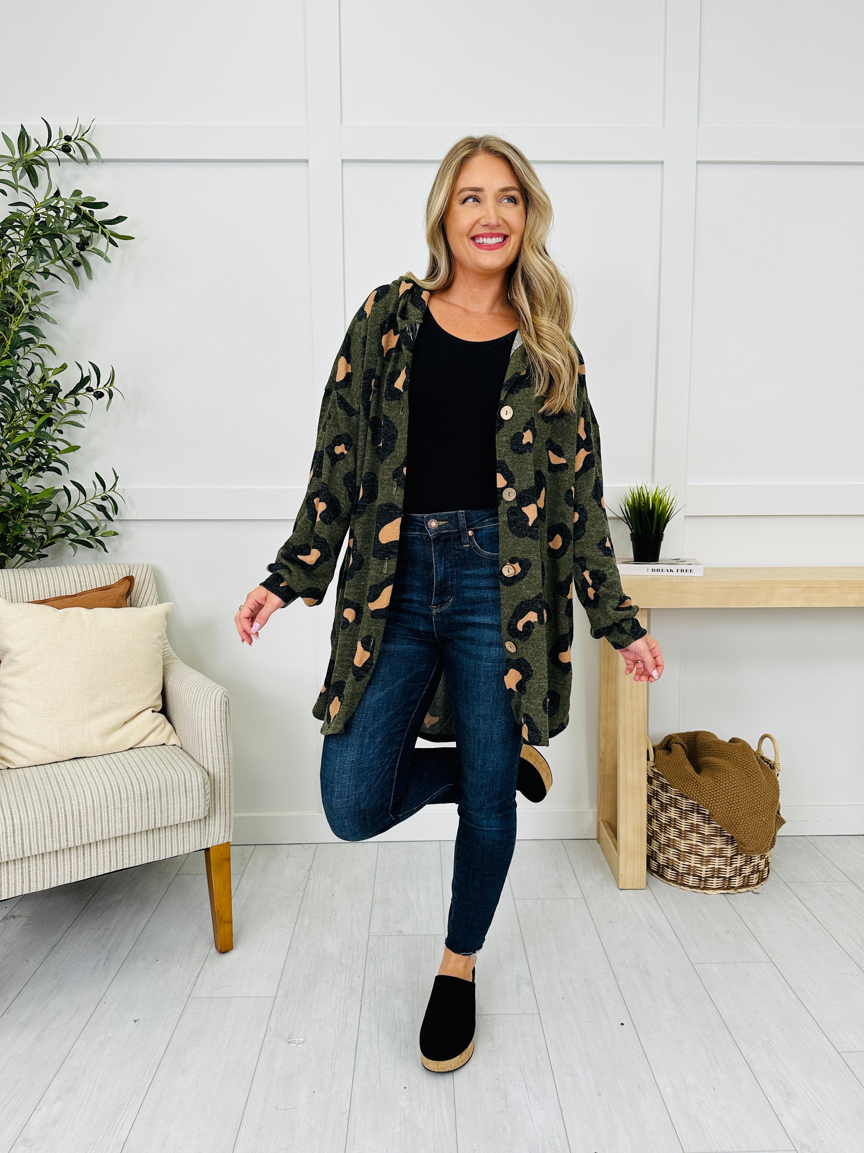 Wild At Dusk Cardigan in Olive