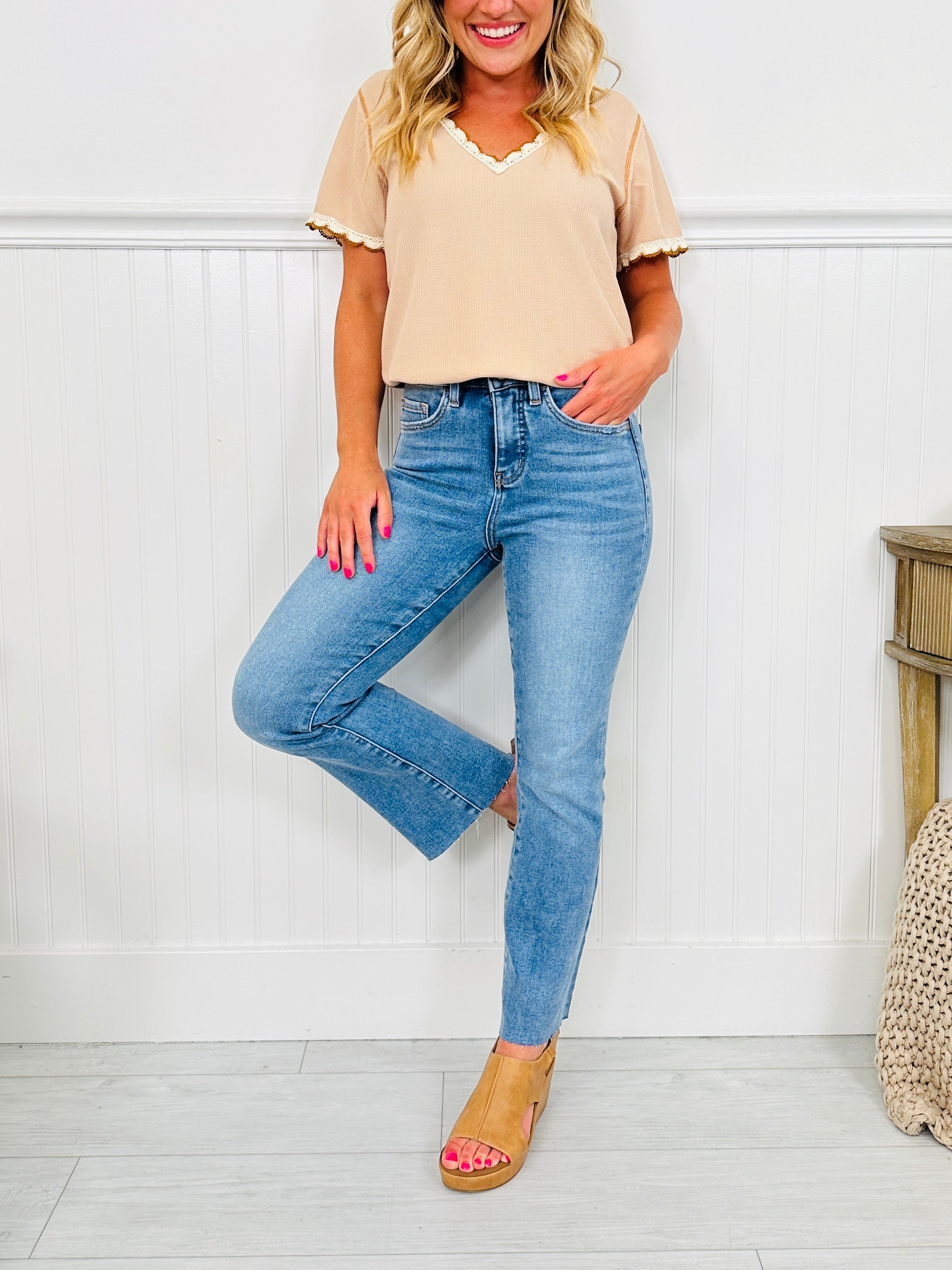 All I Need Tummy Control Butt Lifting Kick Flare Jeans