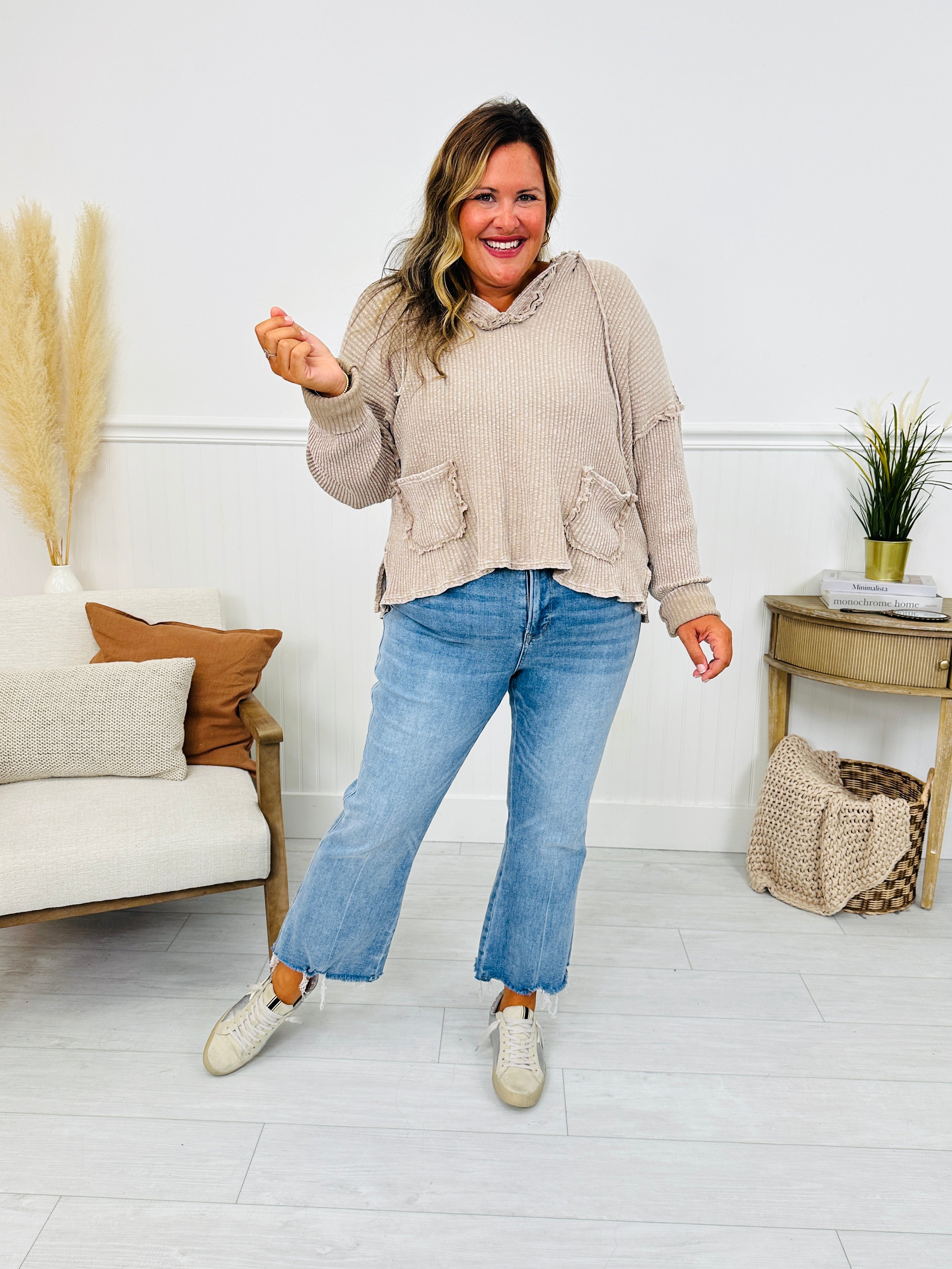 Kick Back And Relax Kick Flare Cropped Jeans