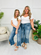 Judy Blue Mystical Magical Rigid Magic Cropped Wide Leg Jeans