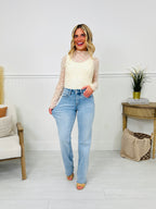 Feeling Brand New Slim Wide Leg Tummy Control Jeans