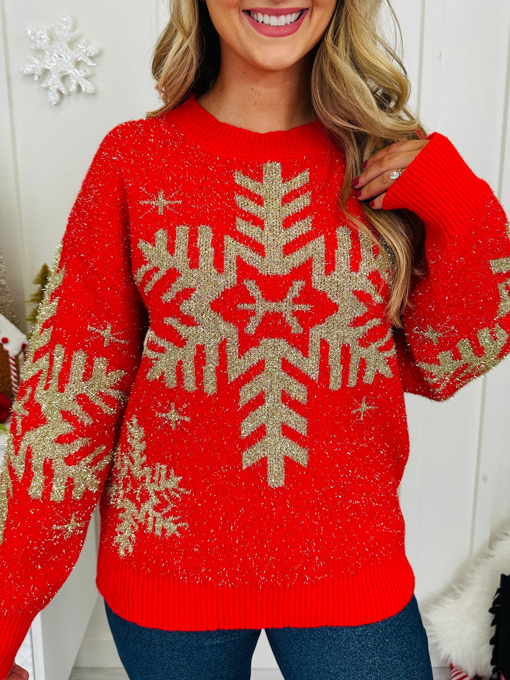 Snowflake Shine Sweater