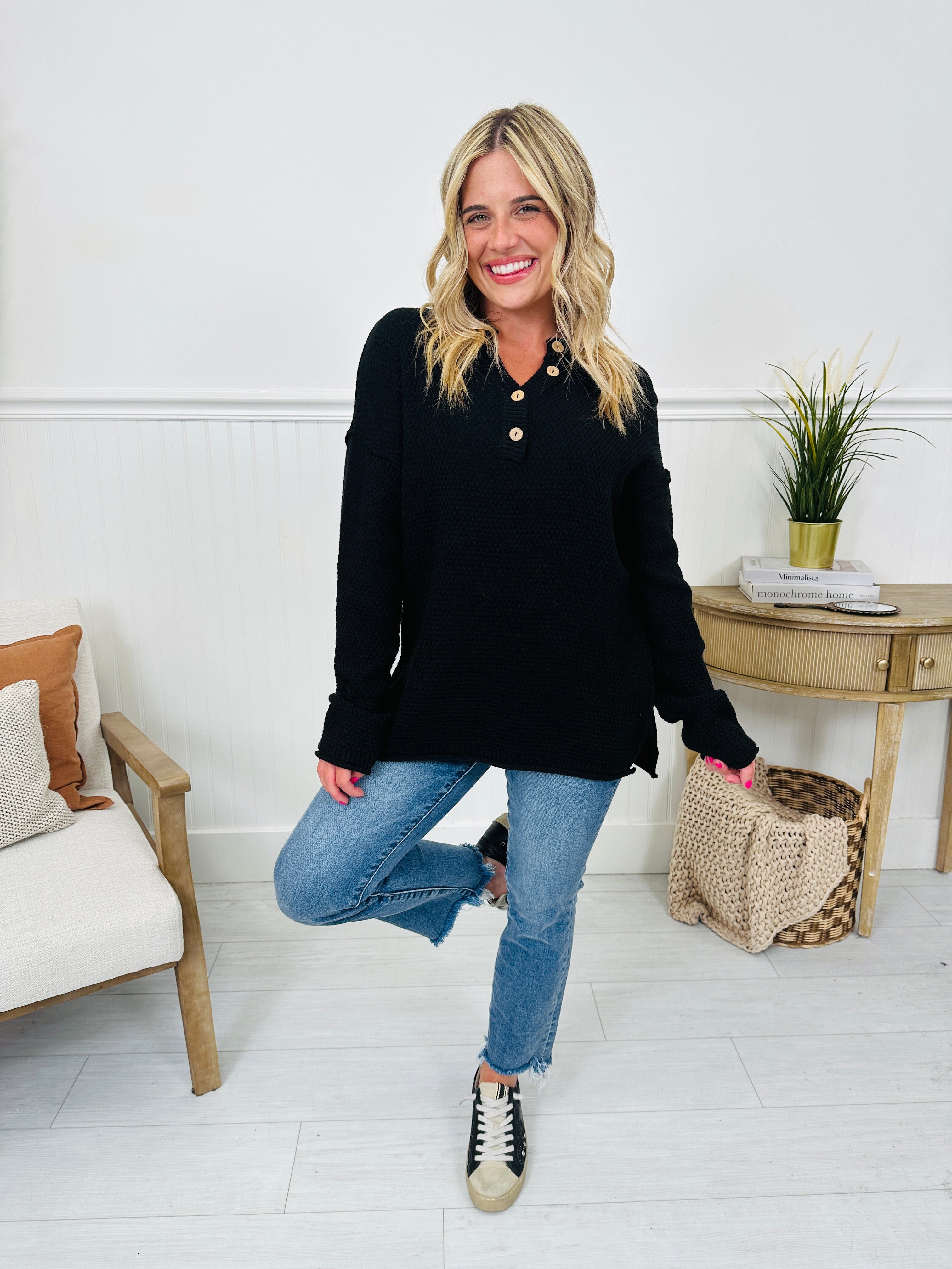 Reset Button Sweater- Multiple Colors!