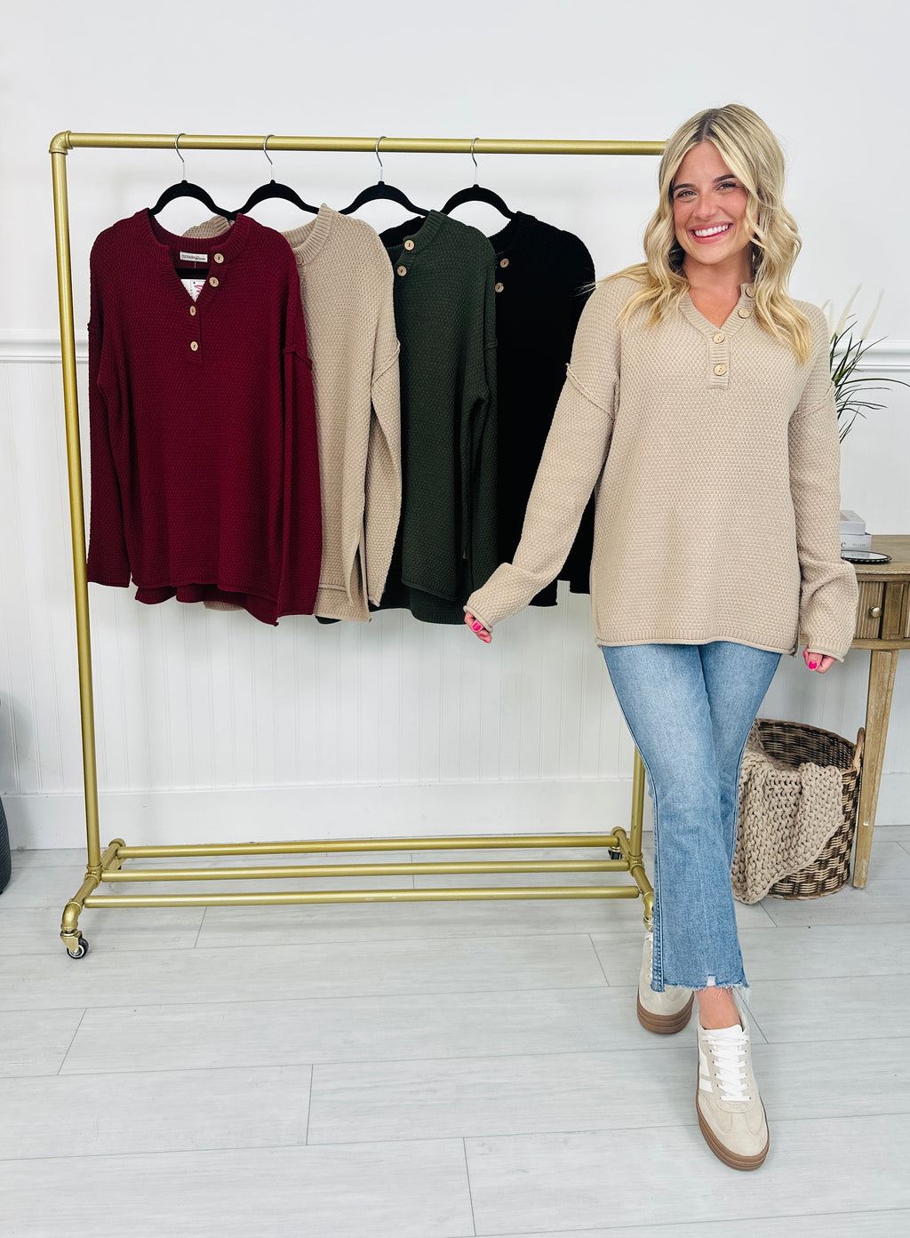 Reset Button Sweater- Multiple Colors!