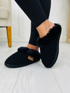 Fireplace Confessions Slippers in Black