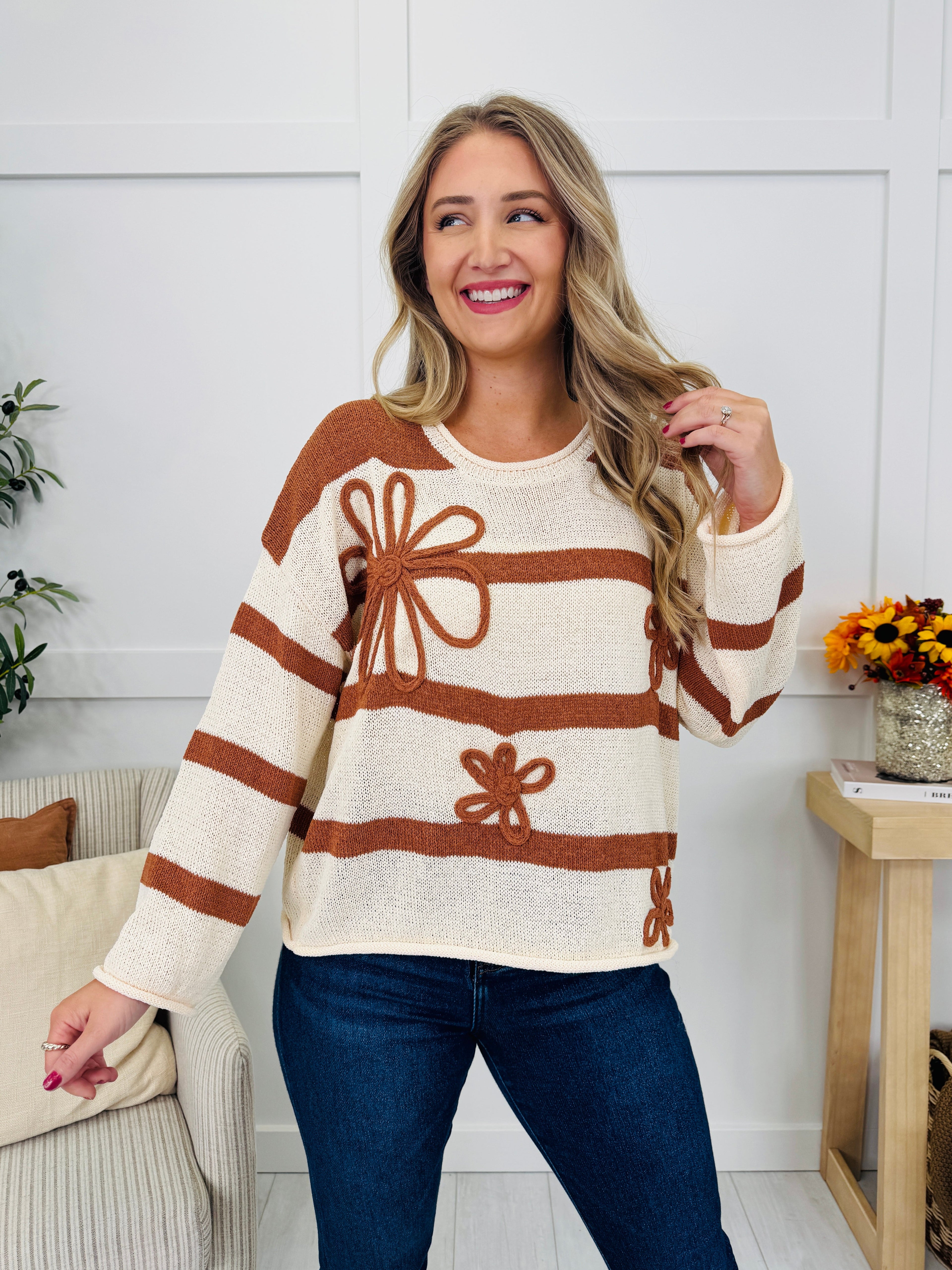 Threaded Petals Sweater