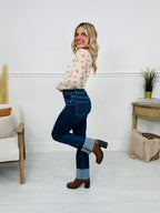 Stay Cuffed Tummy Control Mom Jeans