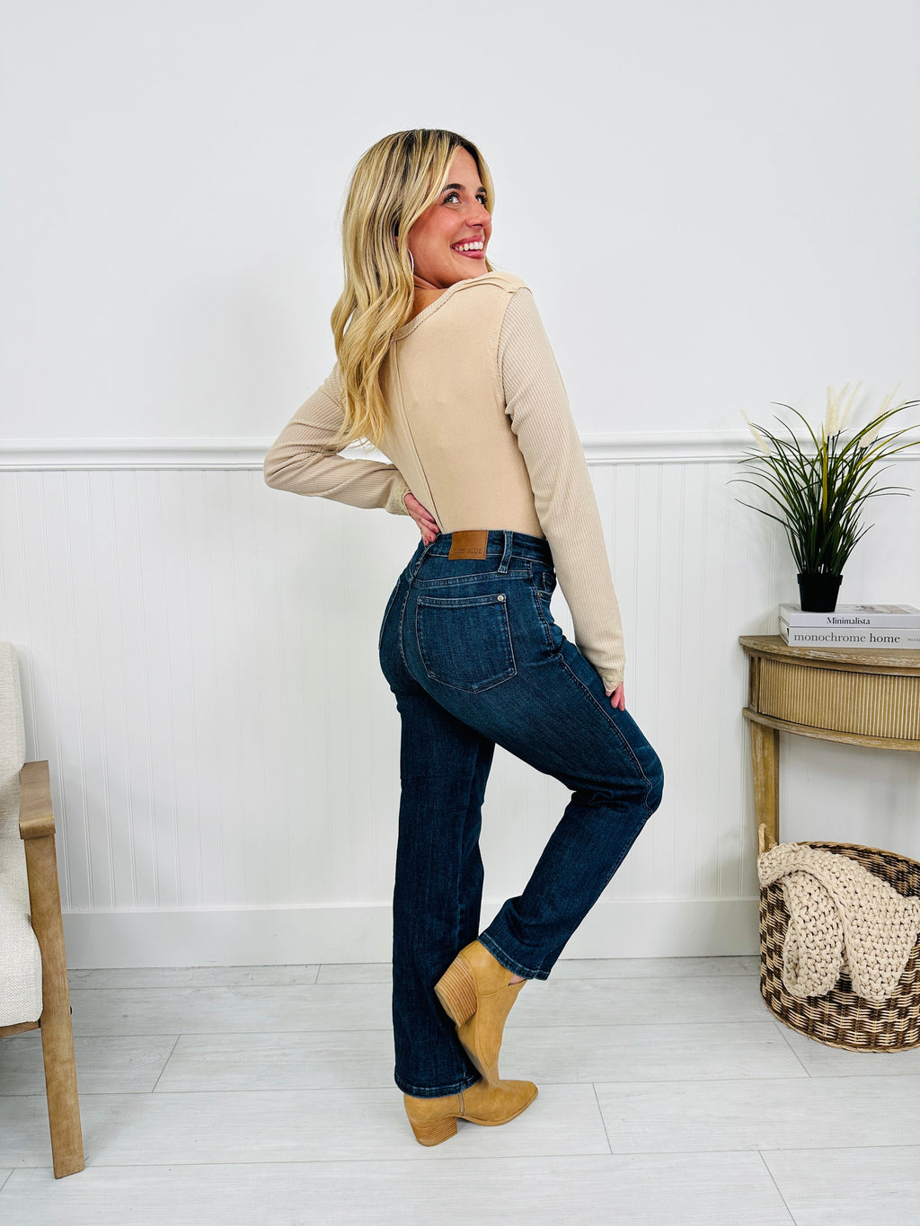 Judy Blue Be In Control Tummy Control Straight Jeans in Regular and Petite