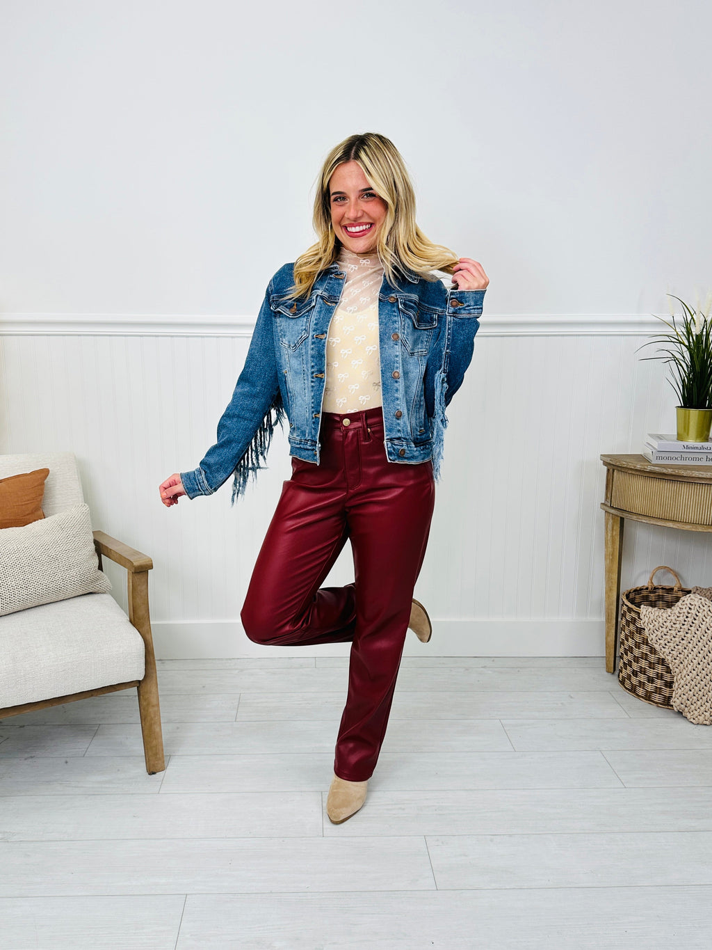 Judy Blue Flawless Finish Tummy Control Faux Leather Pants