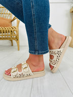 Buckled In Beauty Sandals in Ivory