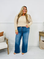 At The Front Wide Leg Tummy Control Jeans