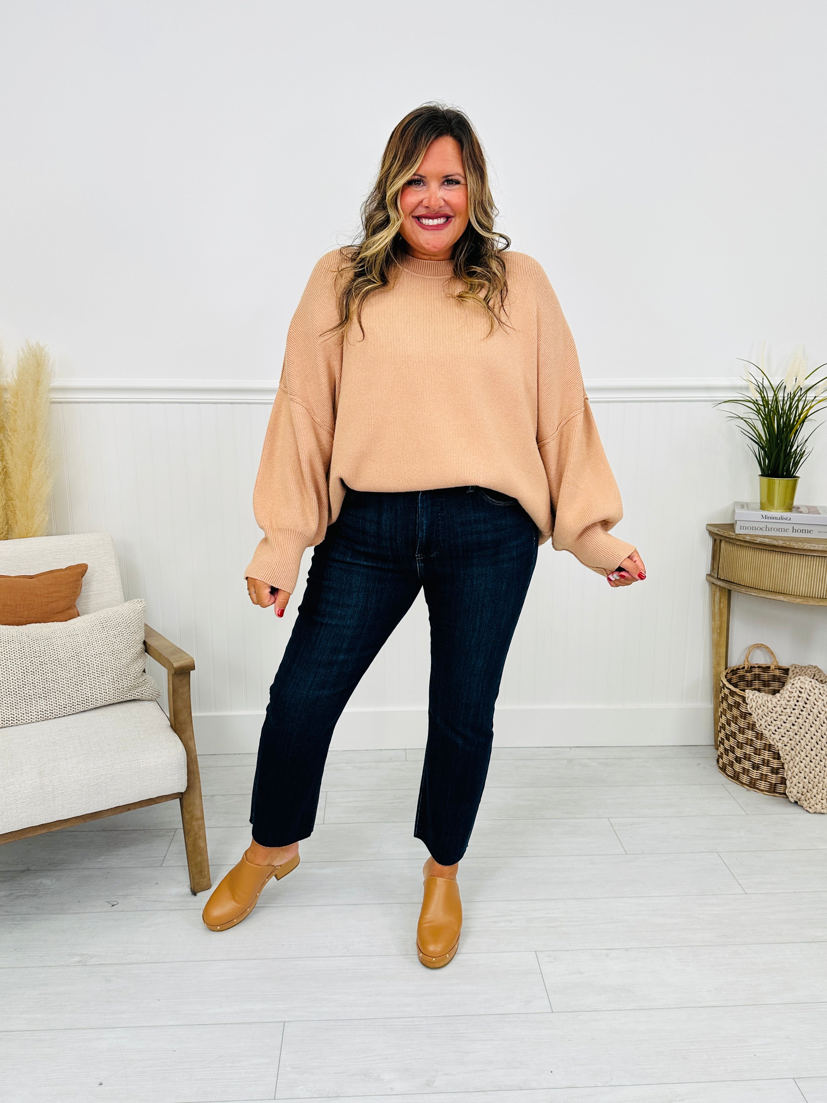 Feeling Fall Cropped Straight Tummy Control Jeans