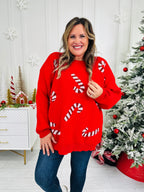 Candy Cane Cutie Sweater In Multiple Colors
