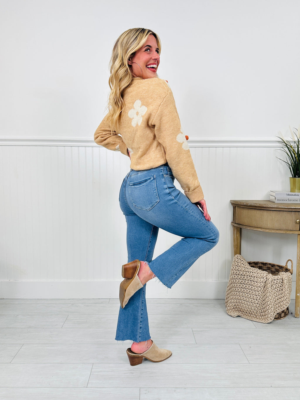 Soft Spot Tummy Control Cropped Kick Flare Jeans