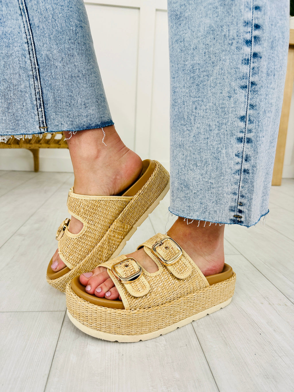 Step Above The Rest Platform Raffia Sandals