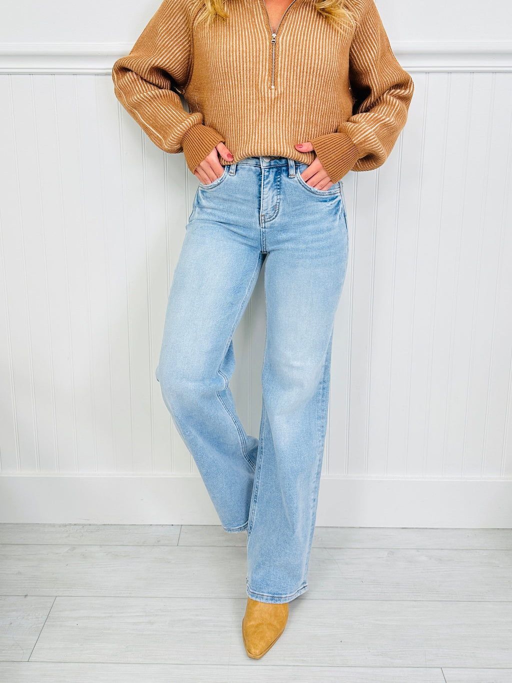 Your Best Side Wide Leg Tummy Control Jeans in Multiple Inseams