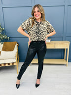 REG/CURVY Judy Blue Hot Stuff Stretchy Faux Leather Skinny Jeans