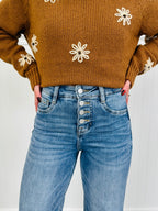 Push Your Buttons Tummy Control Wide Leg Jeans