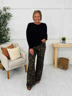 Judy Blue Walk On The Wild Side Retro Wide Leg Leopard Jeans