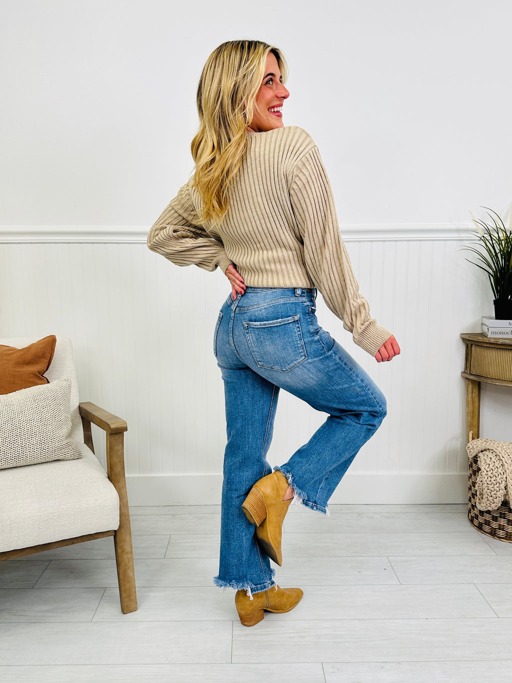 Fashionably Late Straight Tummy Control Jeans