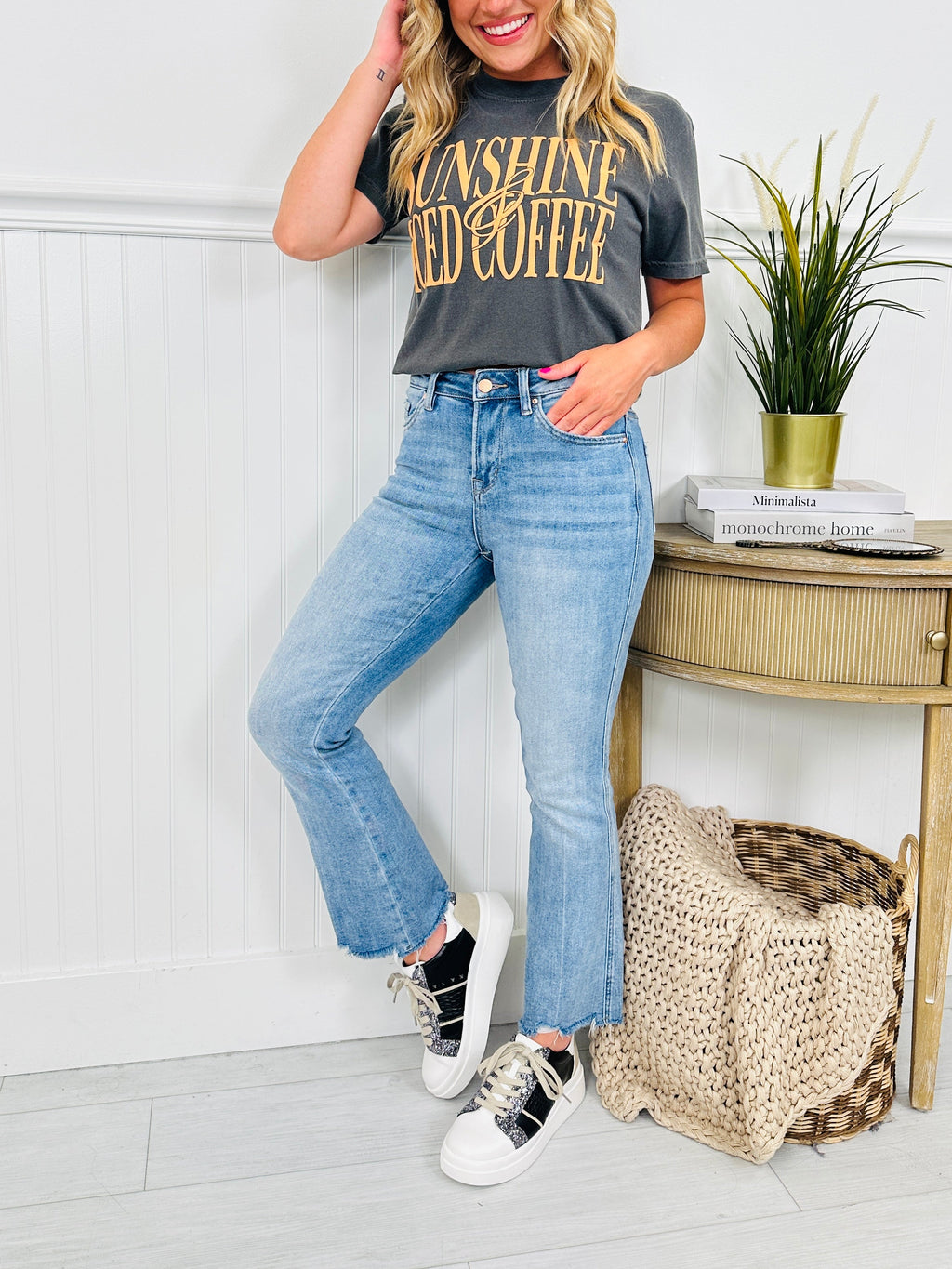 Kick Back And Relax Kick Flare Cropped Jeans