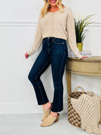 Feeling Fall Cropped Straight Tummy Control Jeans