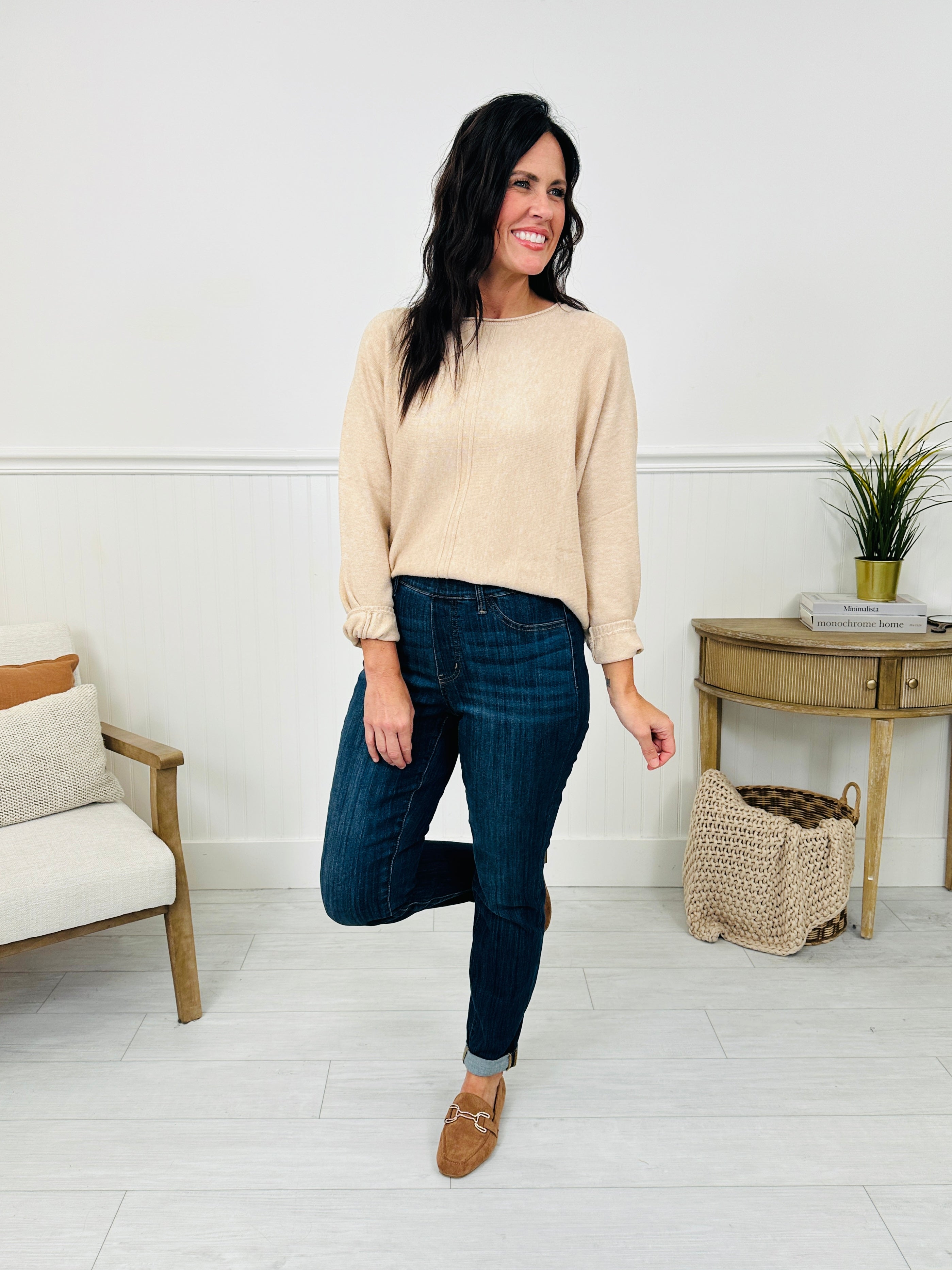 Judy Blue REG/CURVY Pulling Me Back Double Cuff Slim Fit Jeans