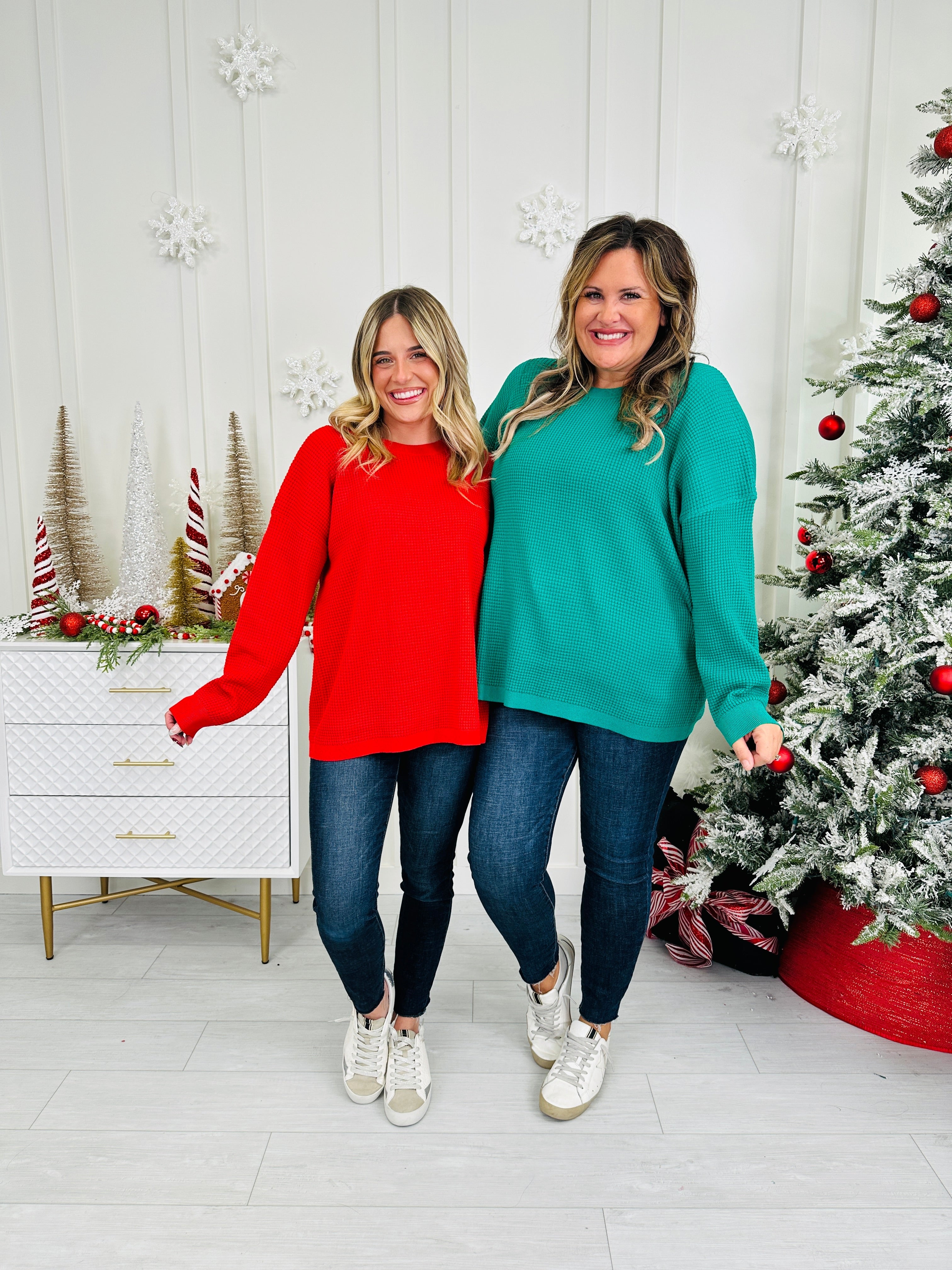 Sweet Like Santa Thermal Pullover in Multiple Colors