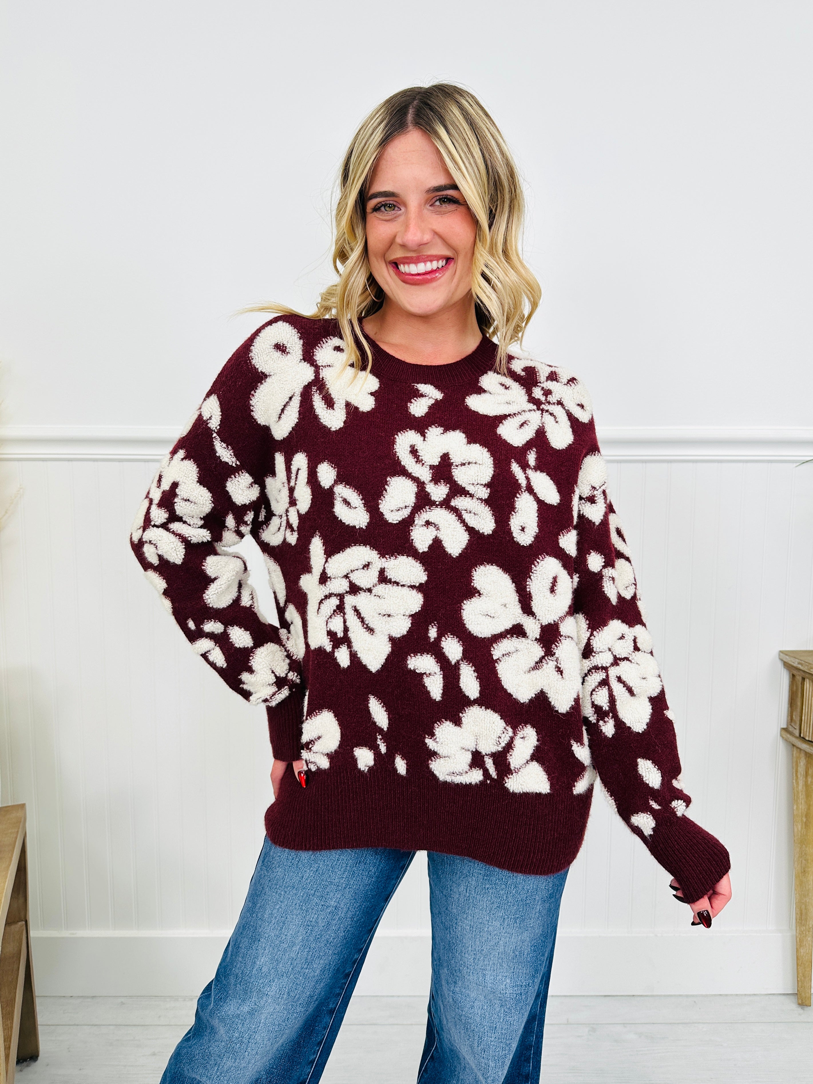 Feeling Floral Sweater in Multiple Colors!