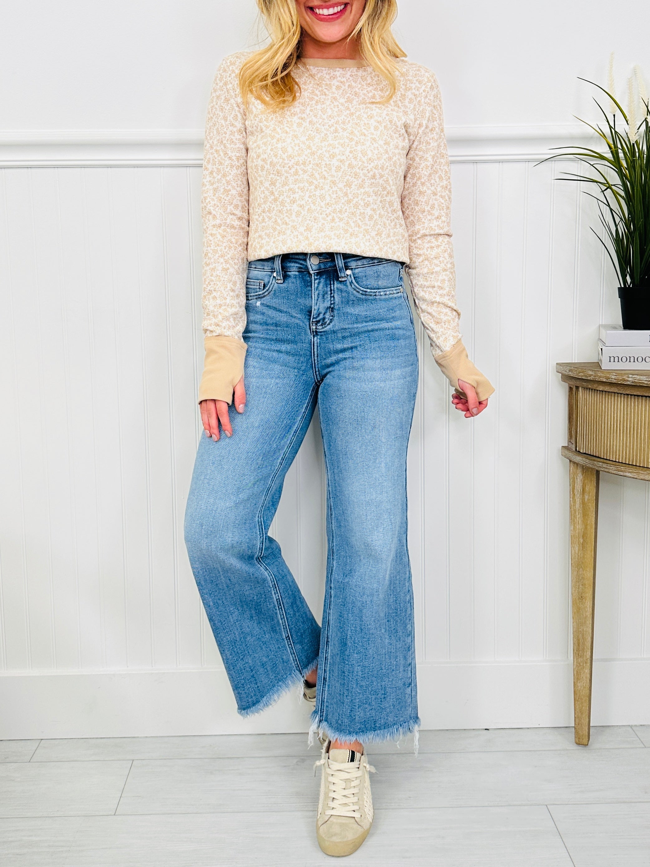 On The Go Tummy Control Wide Leg Jeans