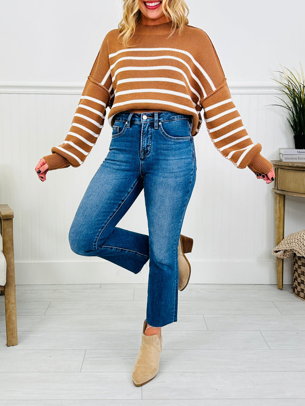 Falling Fast Kick Flare Tummy Control Jeans